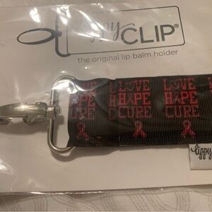 MyClip Lip Balm Holder with Pink Ribbon Design